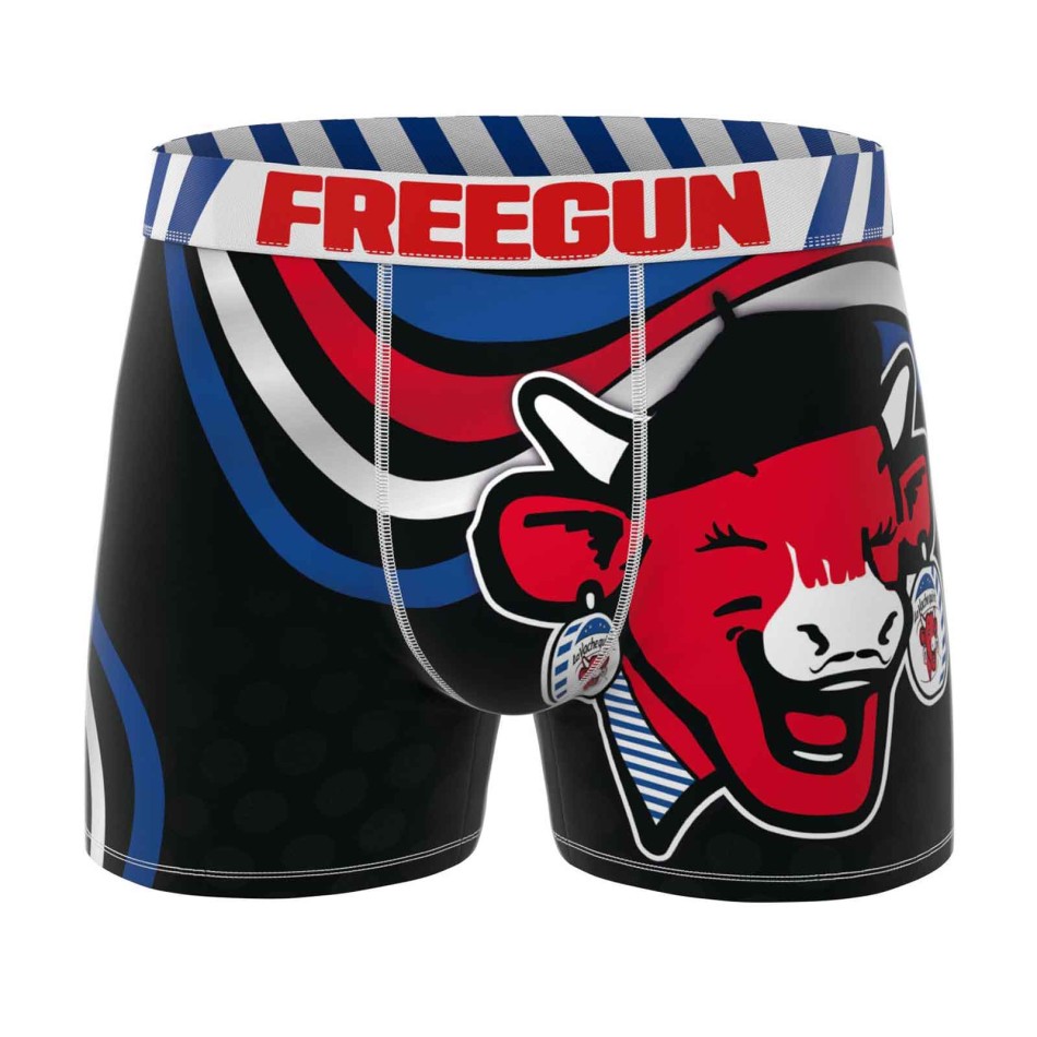 FREEGUN Boxer Homme Microfibre "La Vache qui rit 2"