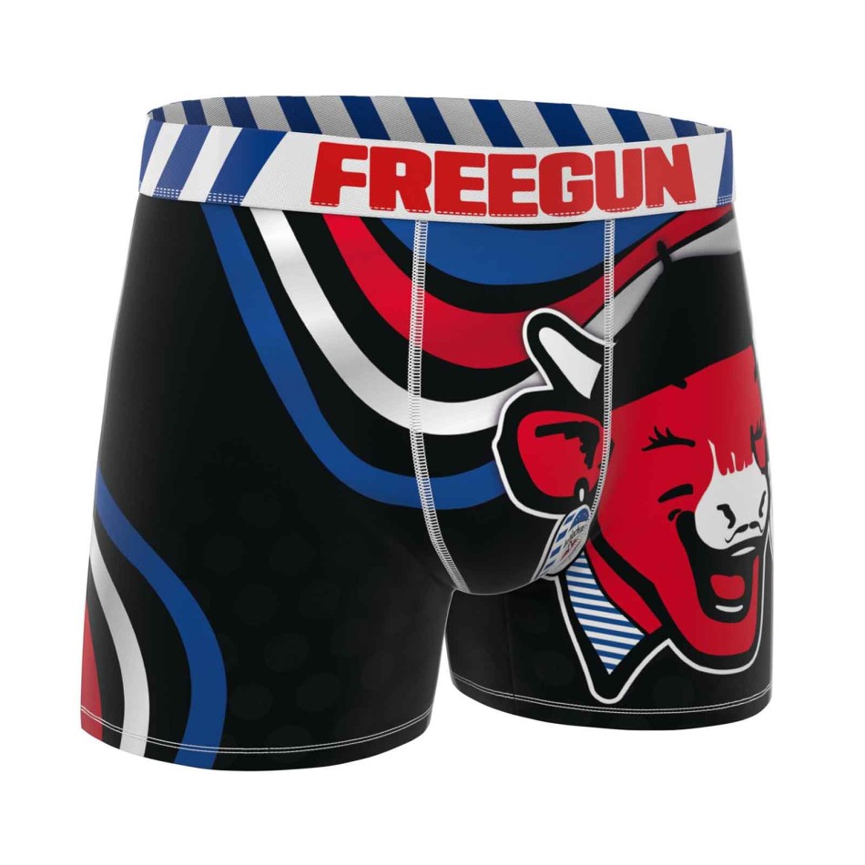 FREEGUN Boxer Homme Microfibre "La Vache qui rit 2"