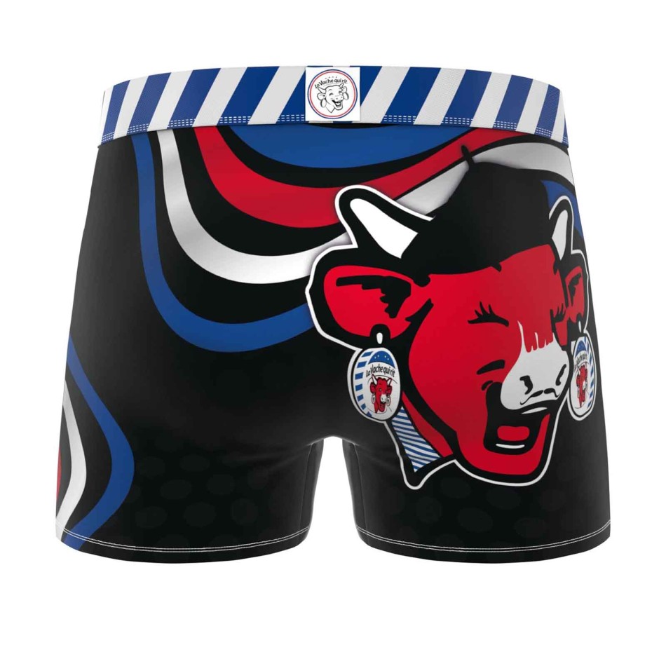 FREEGUN Boxer Homme Microfibre "La Vache qui rit 2" (The Laughing Cow 2)