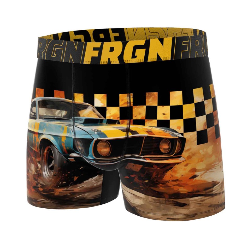 FREEGUN Set om 5 mikrofiberboxershorts för män Car Collection - Komfortunderkläder för män