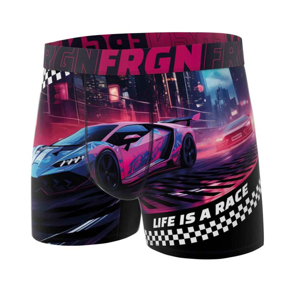 FREEGUN Set om 5 mikrofiberboxershorts för män Car Collection - Komfortunderkläder för män