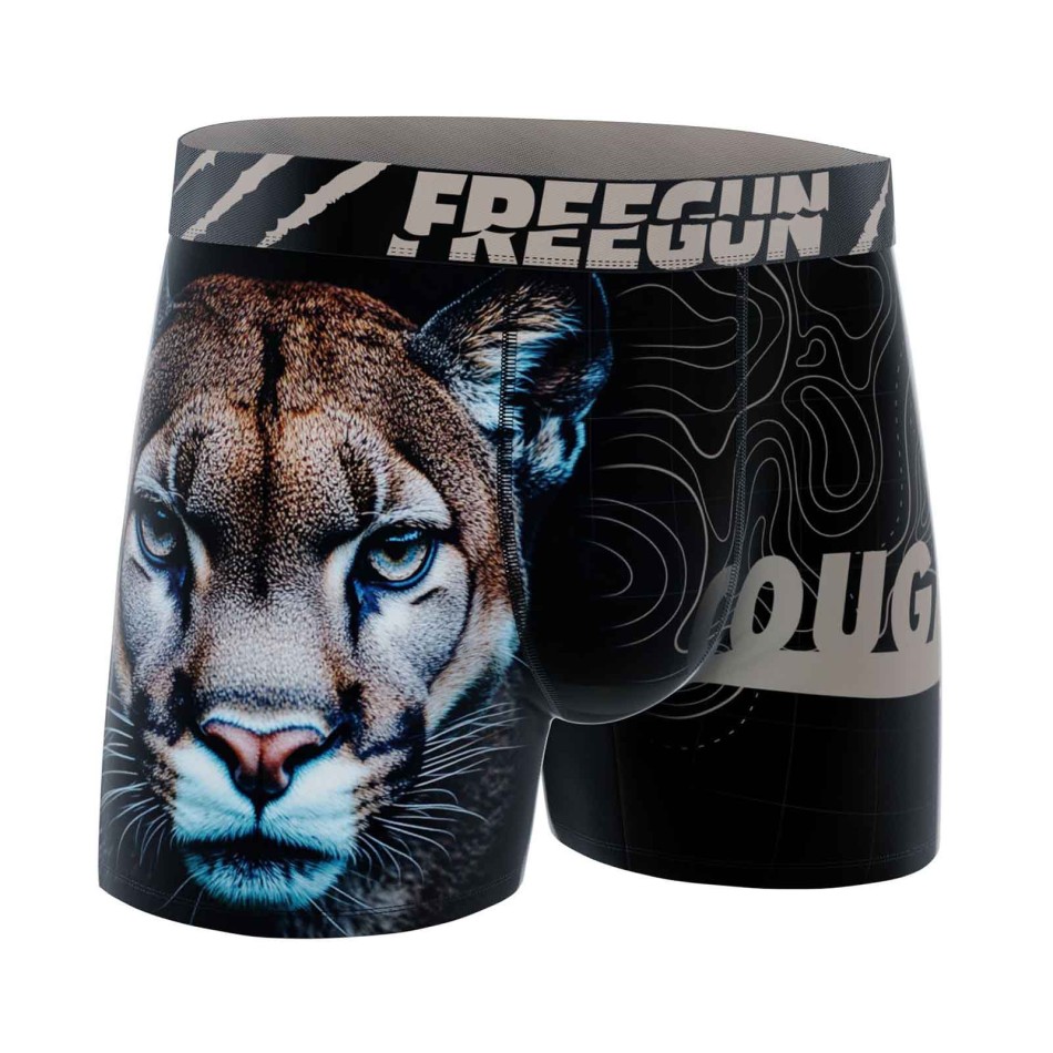 FREEGUN Cougar-boxer i mikrofiber för män - FREEGUN Animal Comfort-boxer French Market