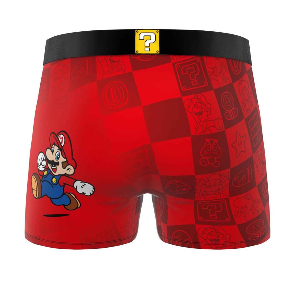 FREEGUN Boxer Homme Microfibre Super Mario Bros Yoshi Toad Pow