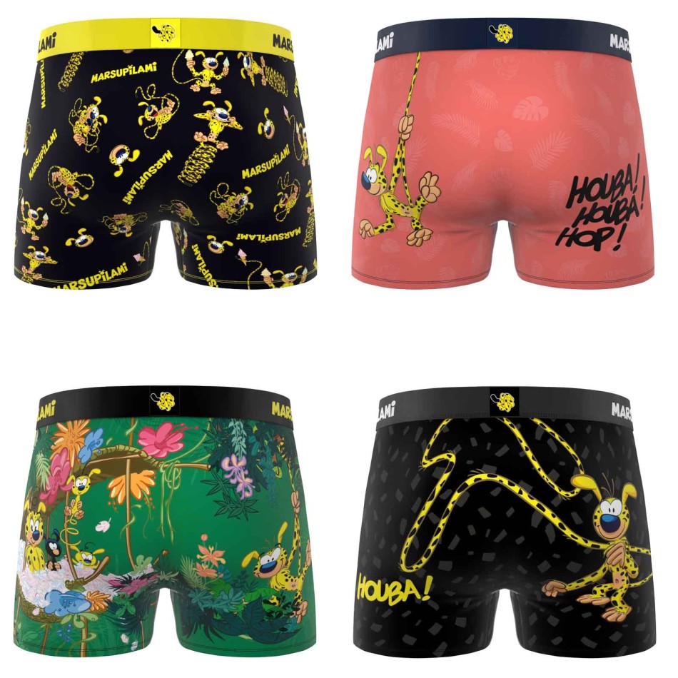 FREEGUN 4er-Pack Boxershorts Jungen Marsupilami Mikrofaser - Kinderkomfort | French Market Veauche