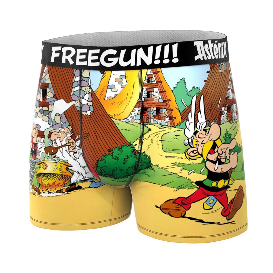 FREEGUN Boxer Homme Microfibre Bande Dessinées "Asterix