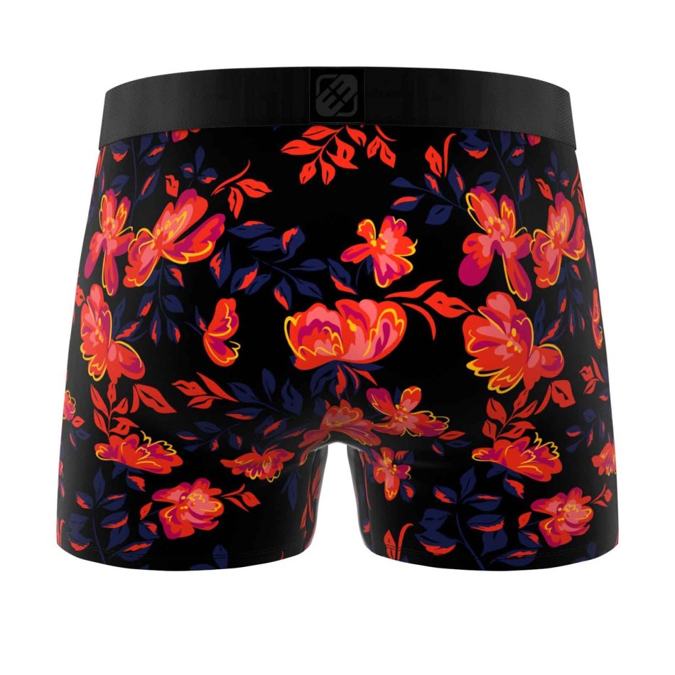 FREEGUN Boxer Uomo Microfibra "Fiori" - Giallo Tropical Liberty Floreale Astratto French Market