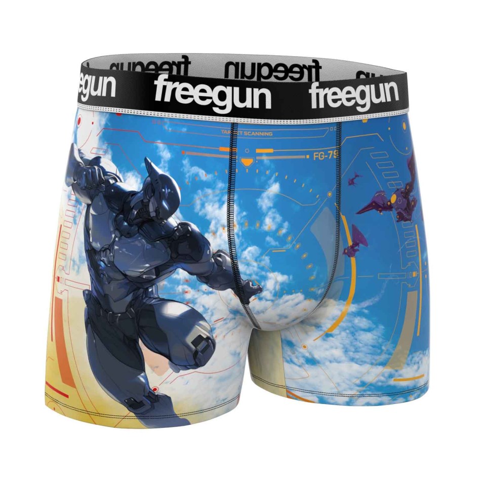 Set of 6 Men's Microfiber Video Game Boxers - FREEGUN | Confort & Style