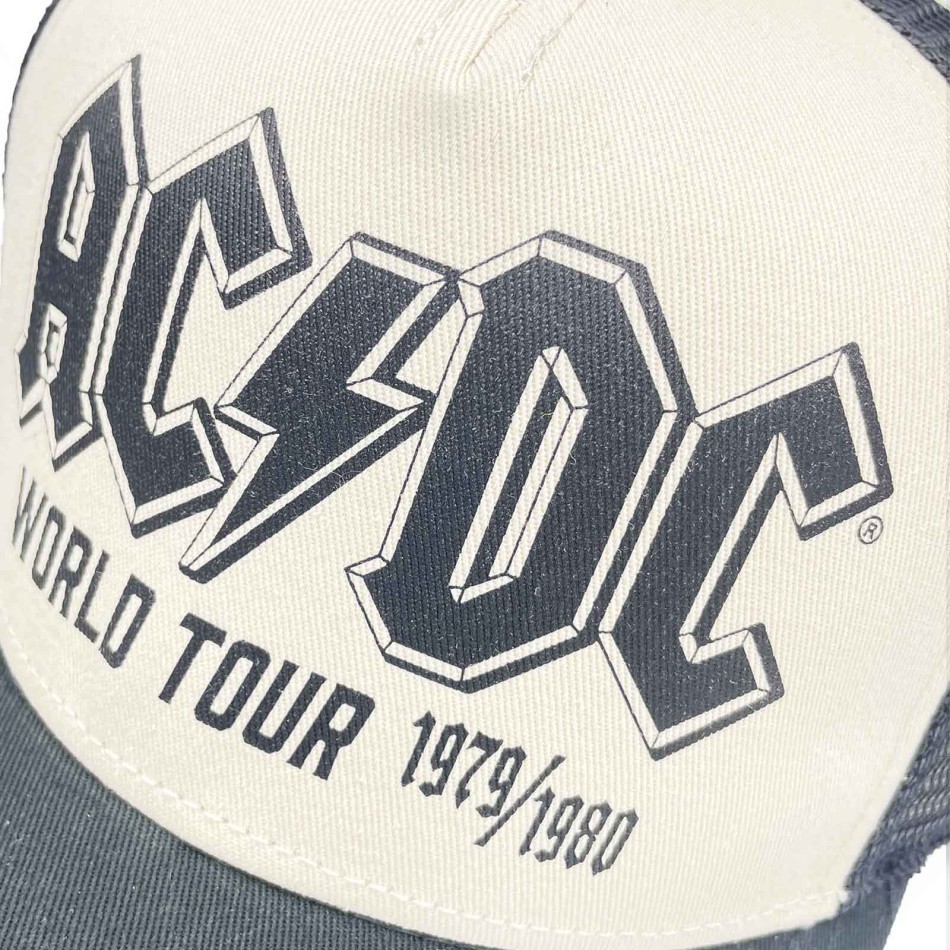 AMERICAN NEEDLE Trucker Cap Music ACDC Sinclair Schwarz Ecru