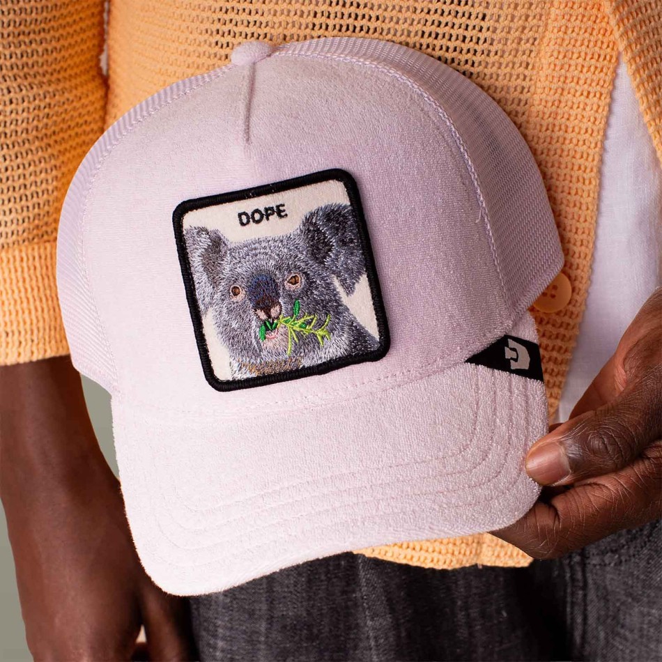 Goorin Bros Badstof Koala Trucker Cap Roze Fluister
