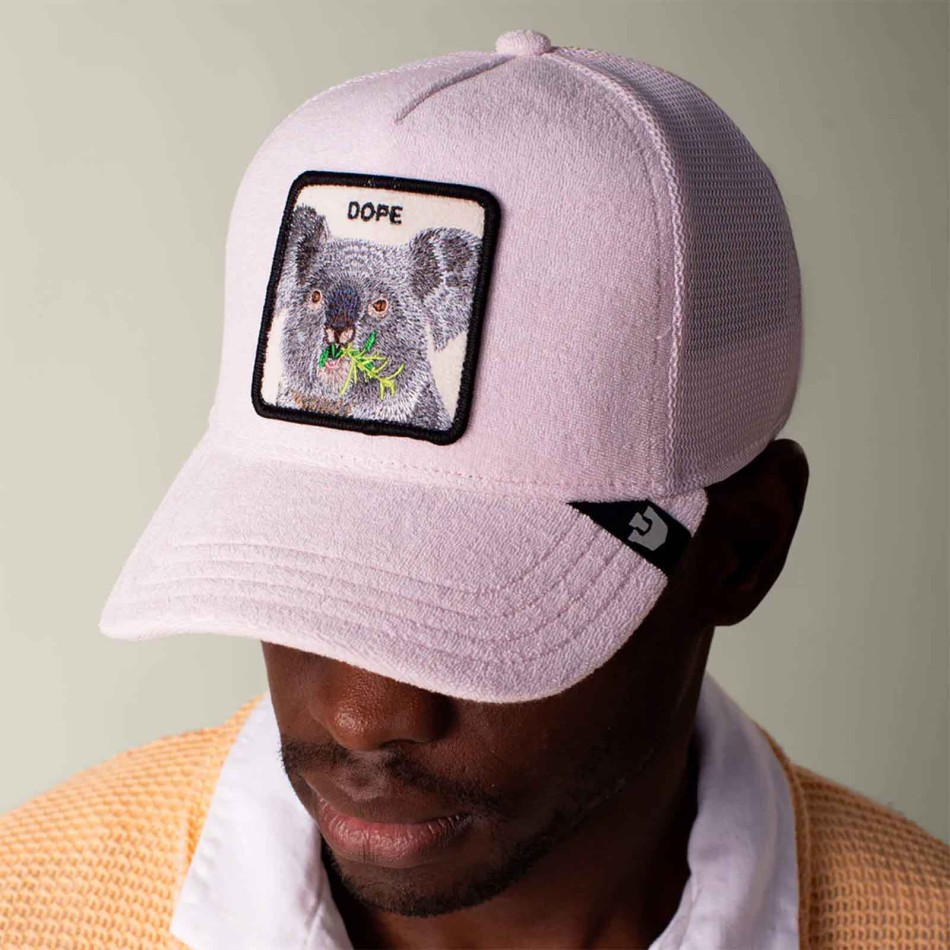 Goorin Bros Terry Cloth Koala Trucker Cap Pink Whisper