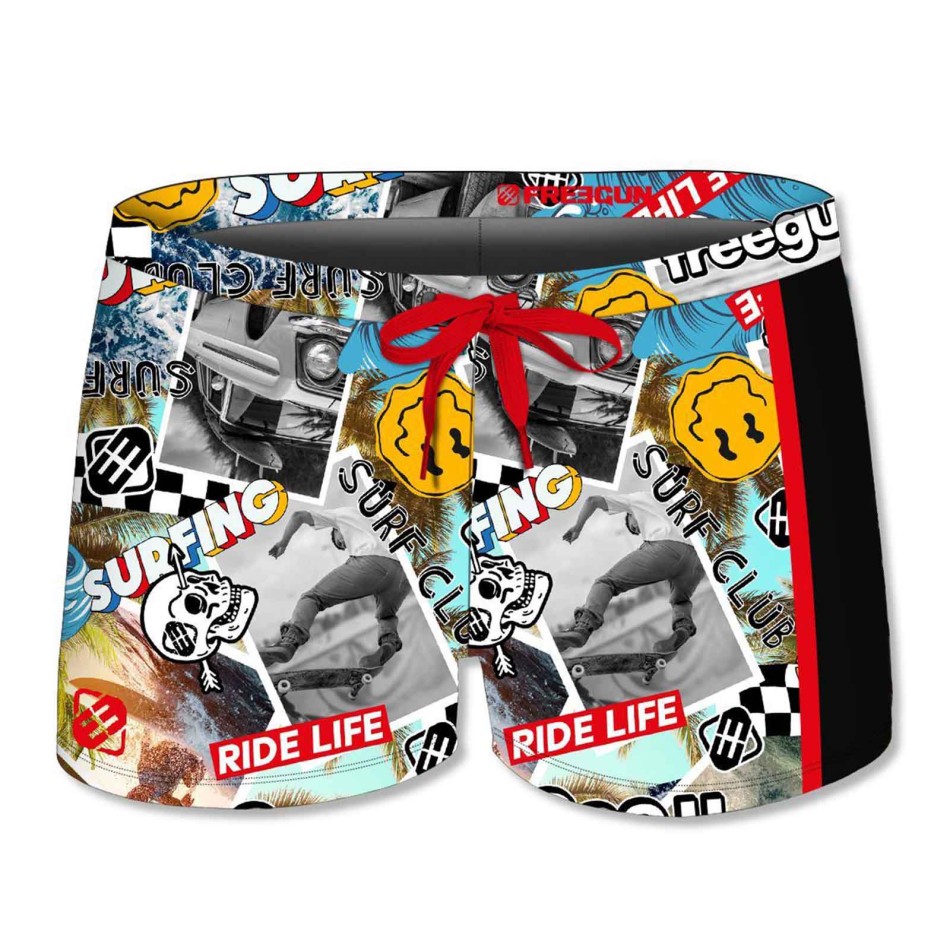 FREEGUN Boy's Surfing Ride Life Swimsuit | Pool Boxer