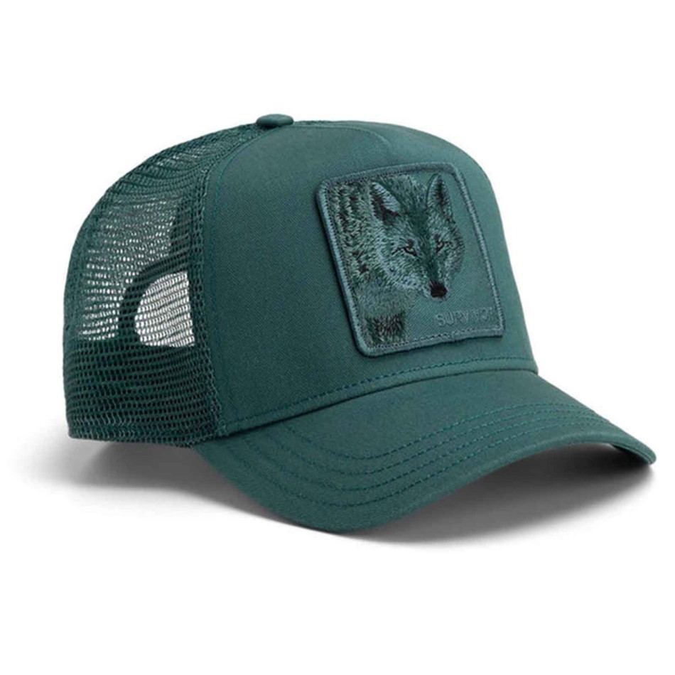 Goorin Bros Cappellino Trucker Loup Survivor Verde Monocromo