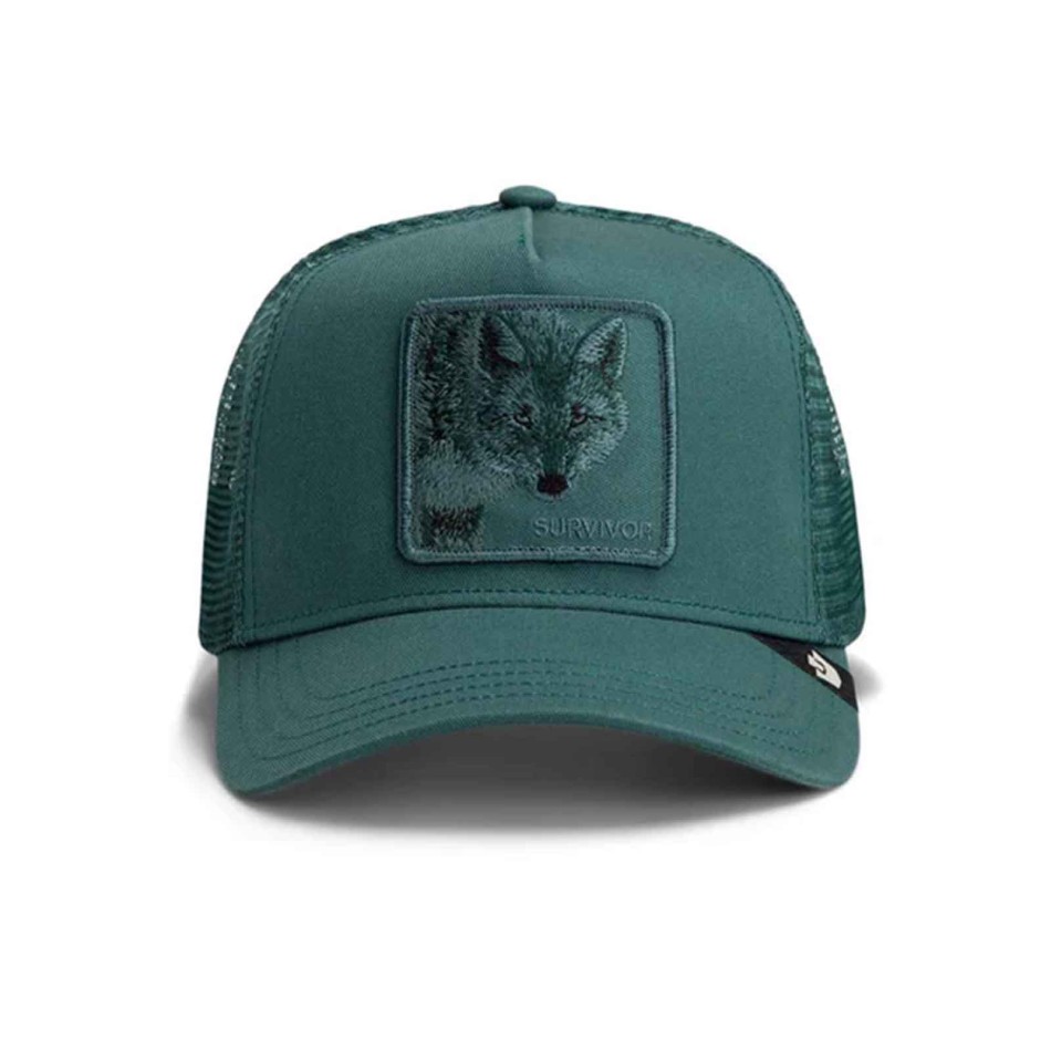 Goorin Bros Trucker-Cap Wolf Survivor Grün Monochrom