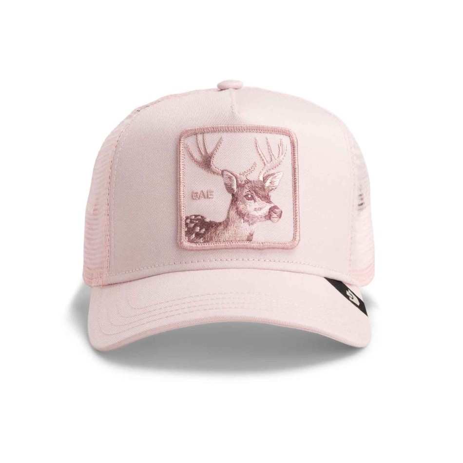 Goorin Bros Cappello Trucker in pelle scamosciata monocromatica rosa Bae