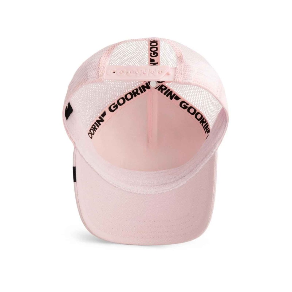 Goorin Bros Monochrome Pink Bae Suede Trucker Cap