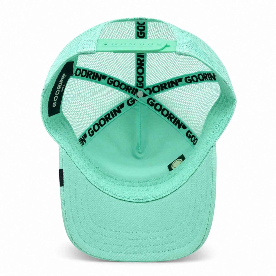 Goorin Bros Truckerpet Slang Monochroom “Outlaw” Water Groen