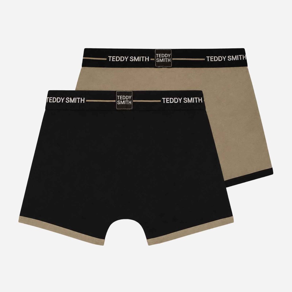 TEDDY SMITH Set of 2 Men's Boxers Cotton Black Beige