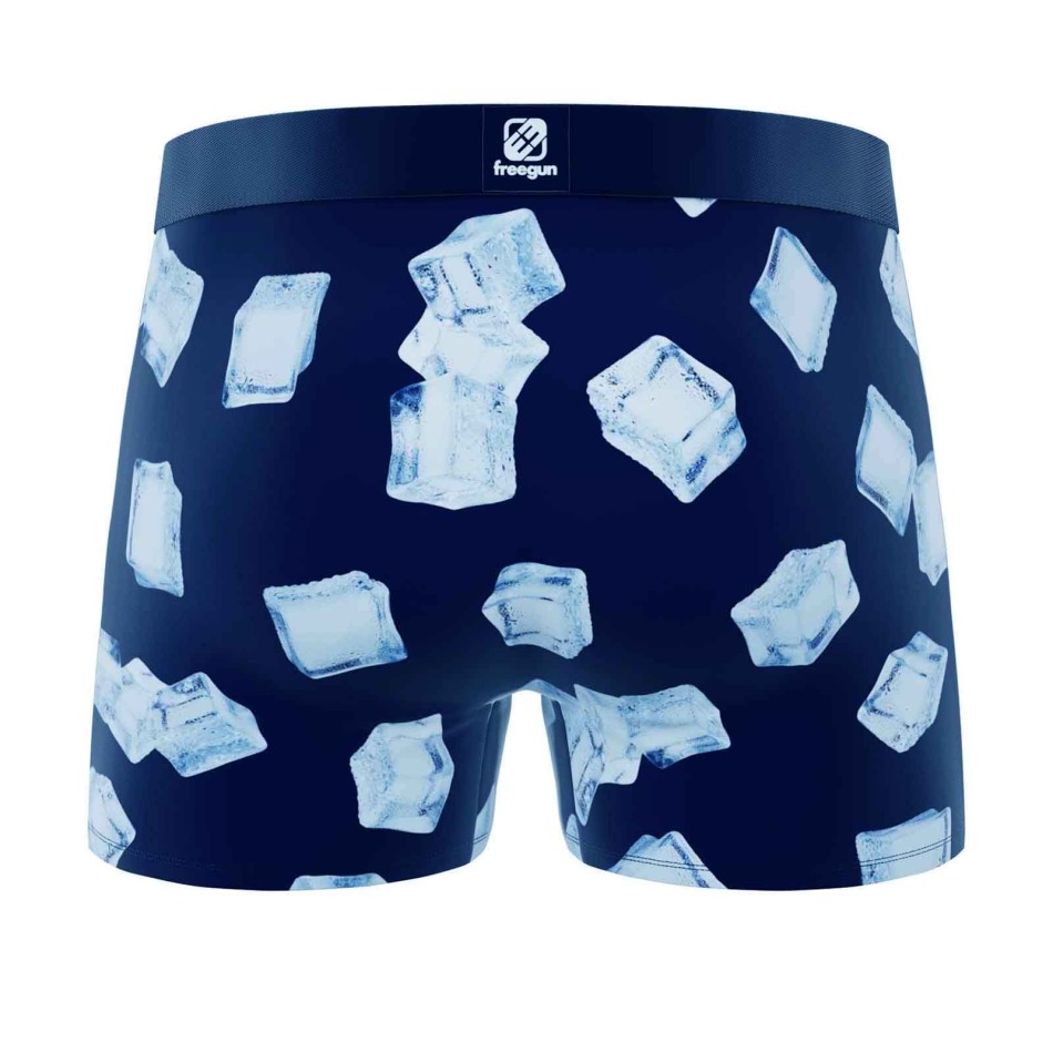 FREEGUN Men's Microfiber Boxer "Ice Cube" - Original Boxer Homme Breathable | French Market