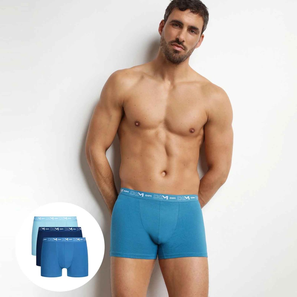 Lot de 3 Boxers Homme DIM Coton Stretch | French Market