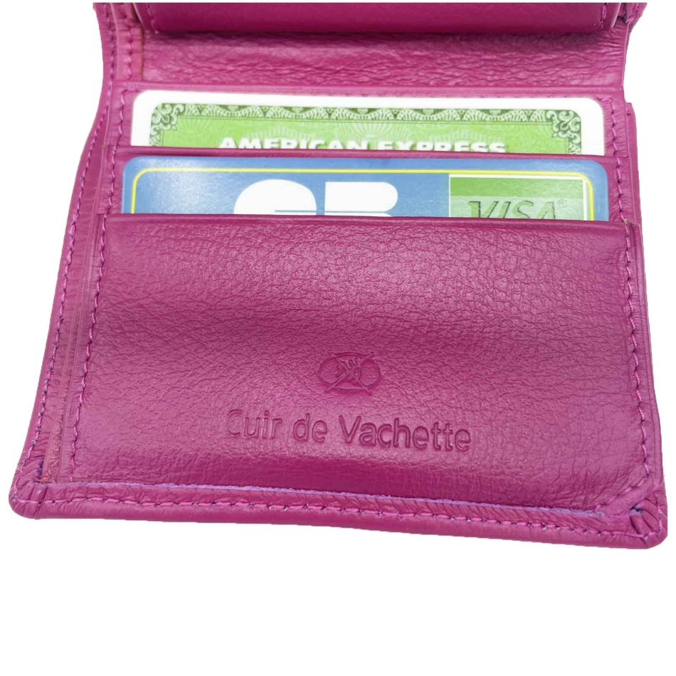 Elephant D'Or Leather Coin Purse for Cards and Bills with NFC Protection