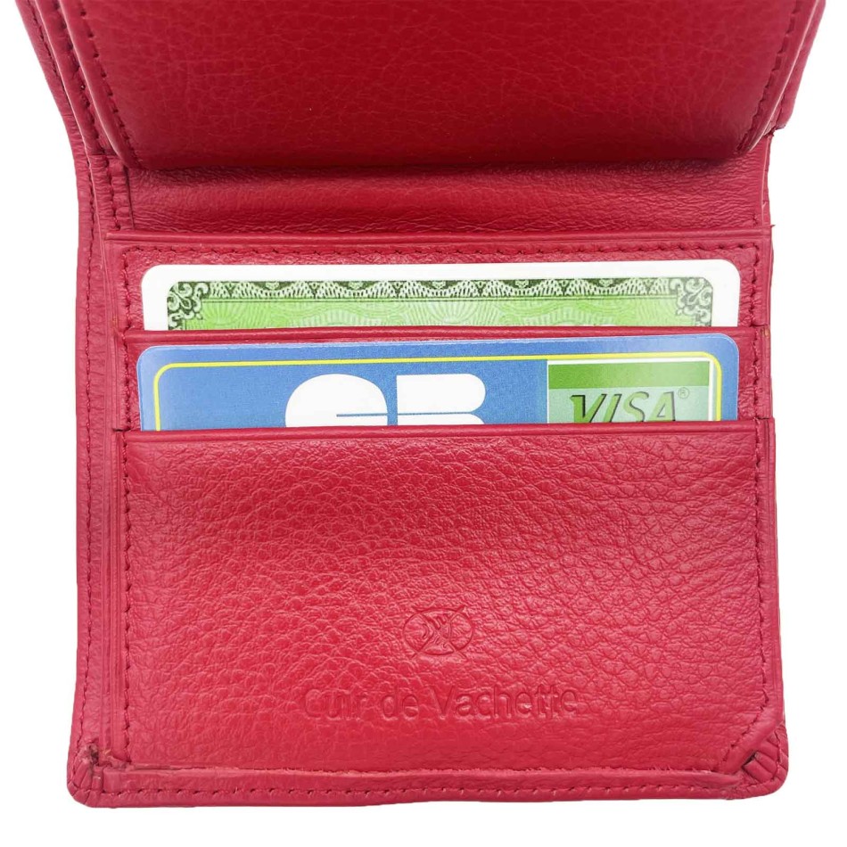 Elephant D'Or Leather Coin Purse for Cards and Bills with NFC Protection