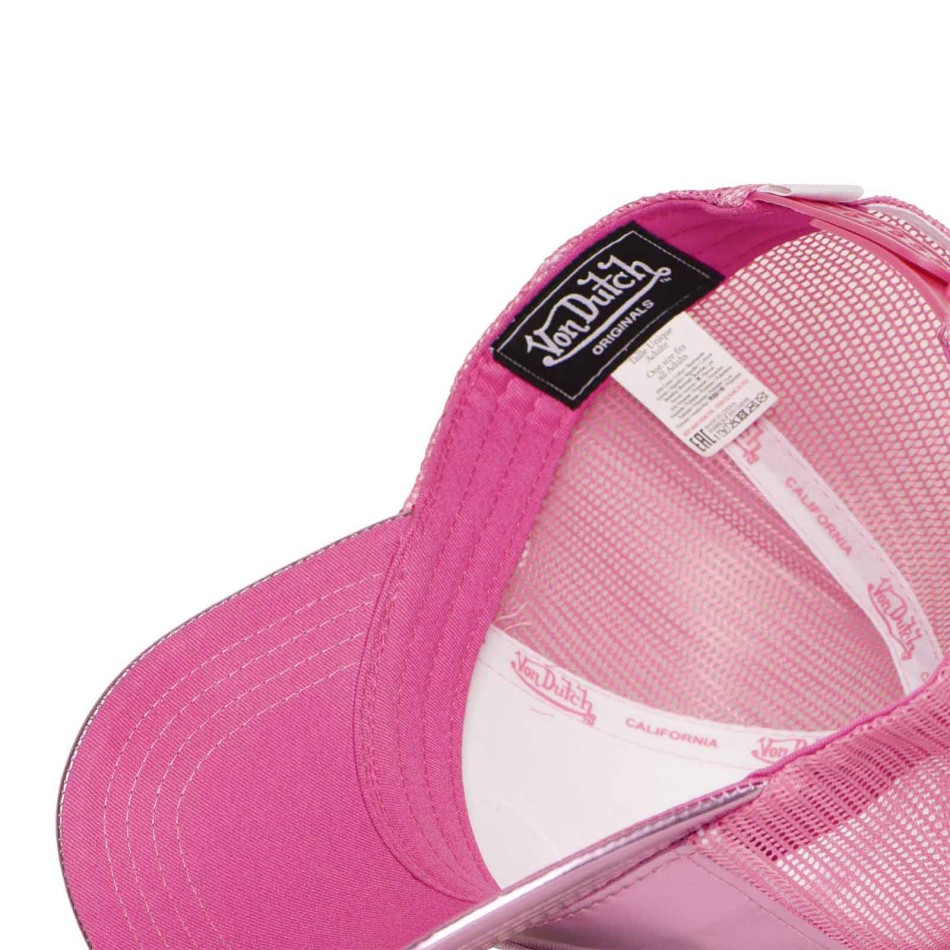 VON DUTCH Trucker-keps, glansig, silver eller rosa