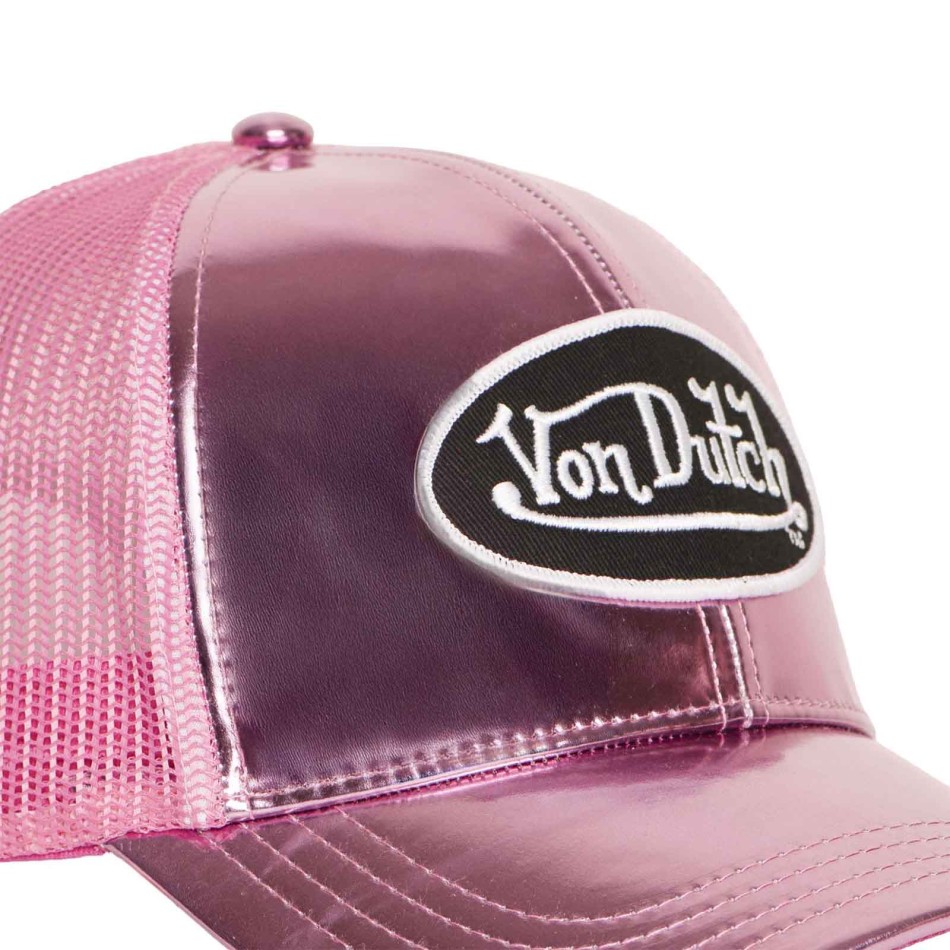 VON DUTCH Cappellino Trucker Shiny Glossy argento o rosa