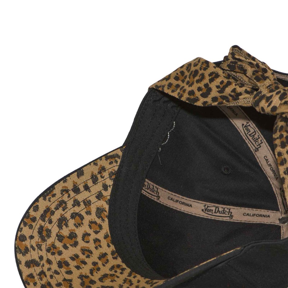 VON DUTCH Baseballkeps för damer med leopardmönstrad rosett