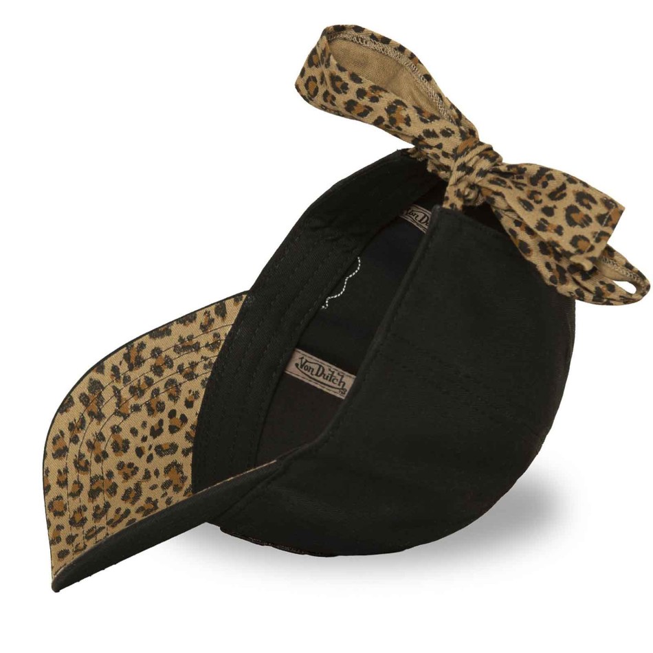 Gorra de béisbol VON DUTCH para mujer con lazo de leopardo
