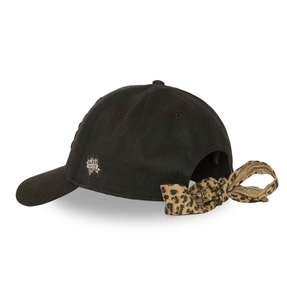 VON DUTCH Baseballkeps för damer med leopardmönstrad rosett
