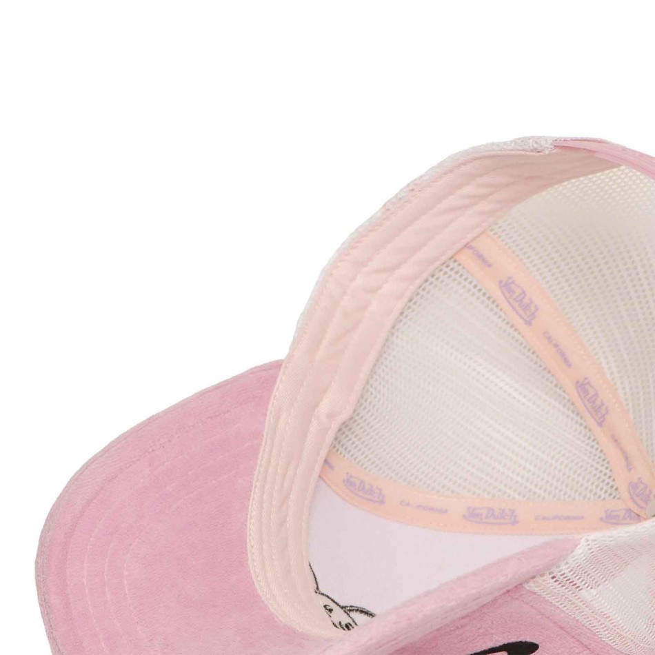 VON DUTCH Women’s Pink Velvet ‘LOVE’ Trucker Cap