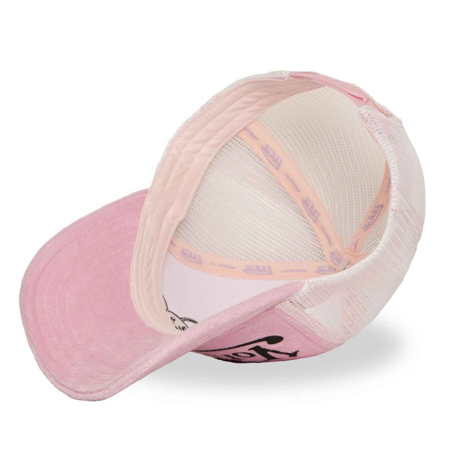 VON DUTCH LOVE-truckerpet van fluweel, roze, voor dames