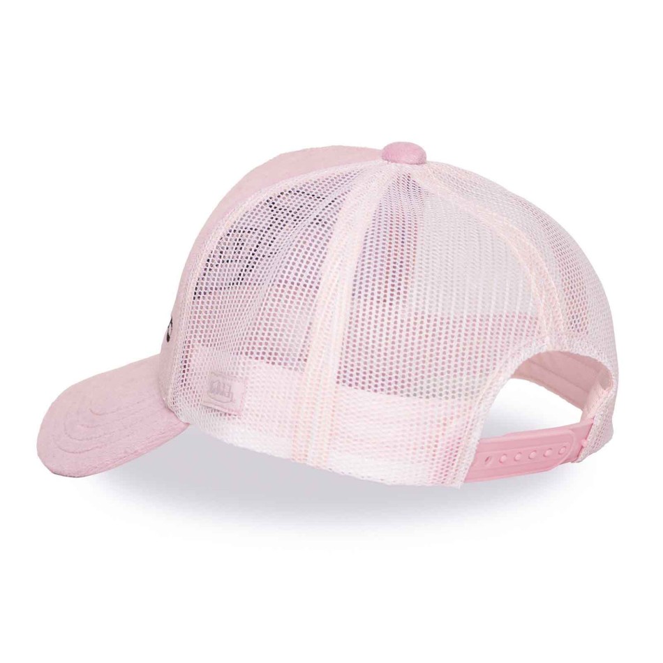 VON DUTCH Casquette Trucker Velours LOVE Rose Femme
