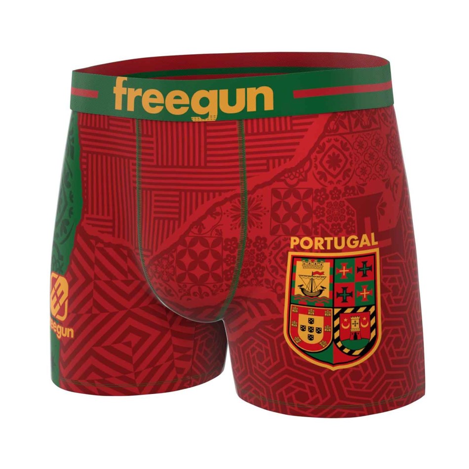FREEGUN Herren-Boxershorts aus Mikrofaser – Fußball – Portugal