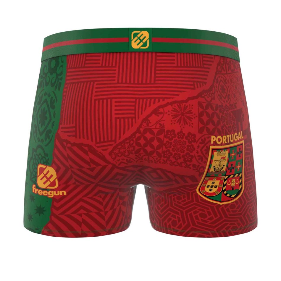 FREEGUN Boxer para hombre de microfibra de fútbol de Portugal