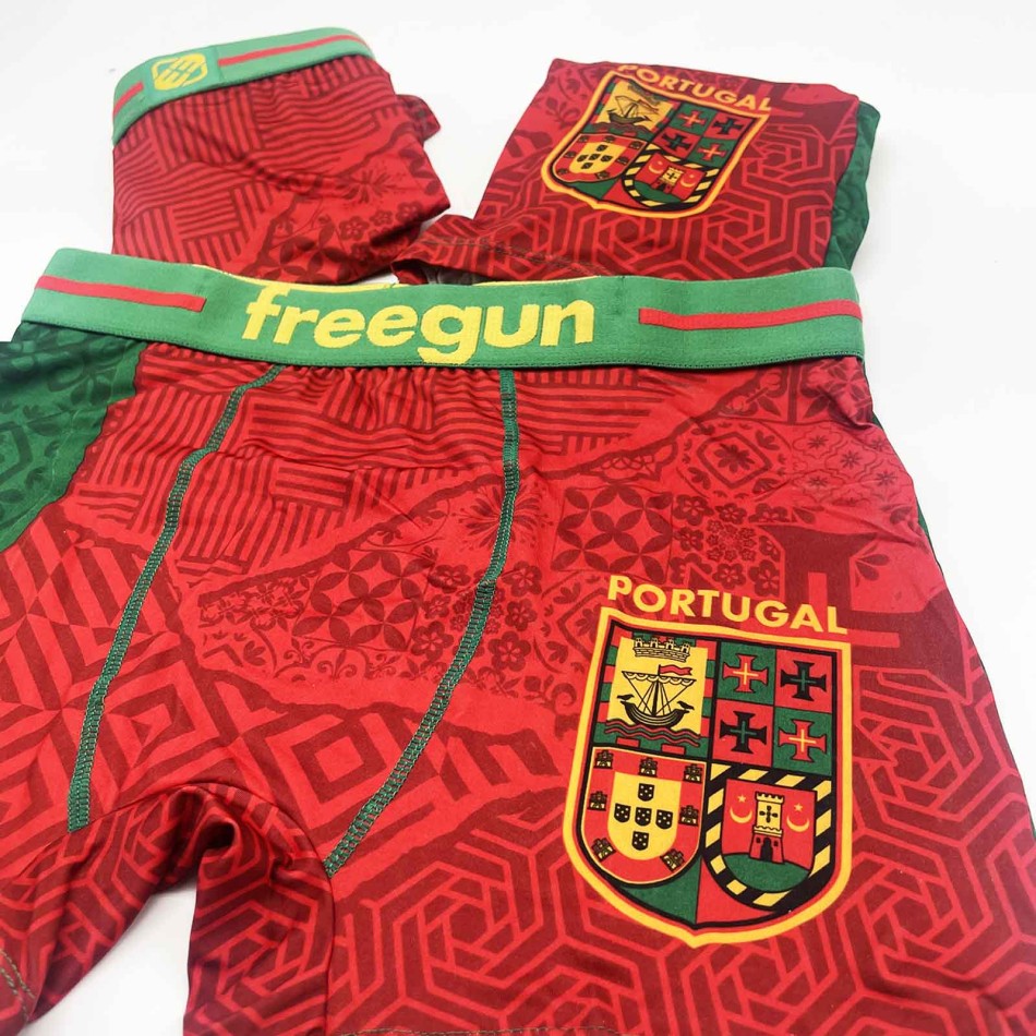 FREEGUN Boxershorts för män i mikrofiber – Portugal (fotboll)