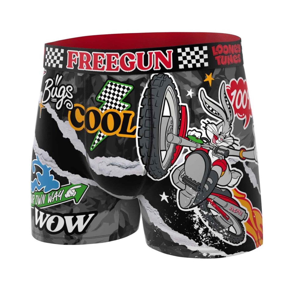 FREEGUN Lot de 5 Boxers Homme Microfibre Looney Tunes