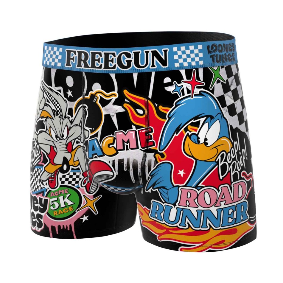 FREEGUN 5er-Pack Herren-Boxershorts aus Mikrofaser mit Looney-Tunes-Motiven