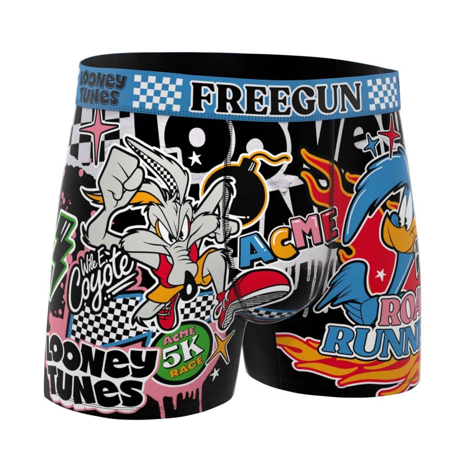 FREEGUN Boxer da uomo in microfibra Looney Tunes Pop Art
