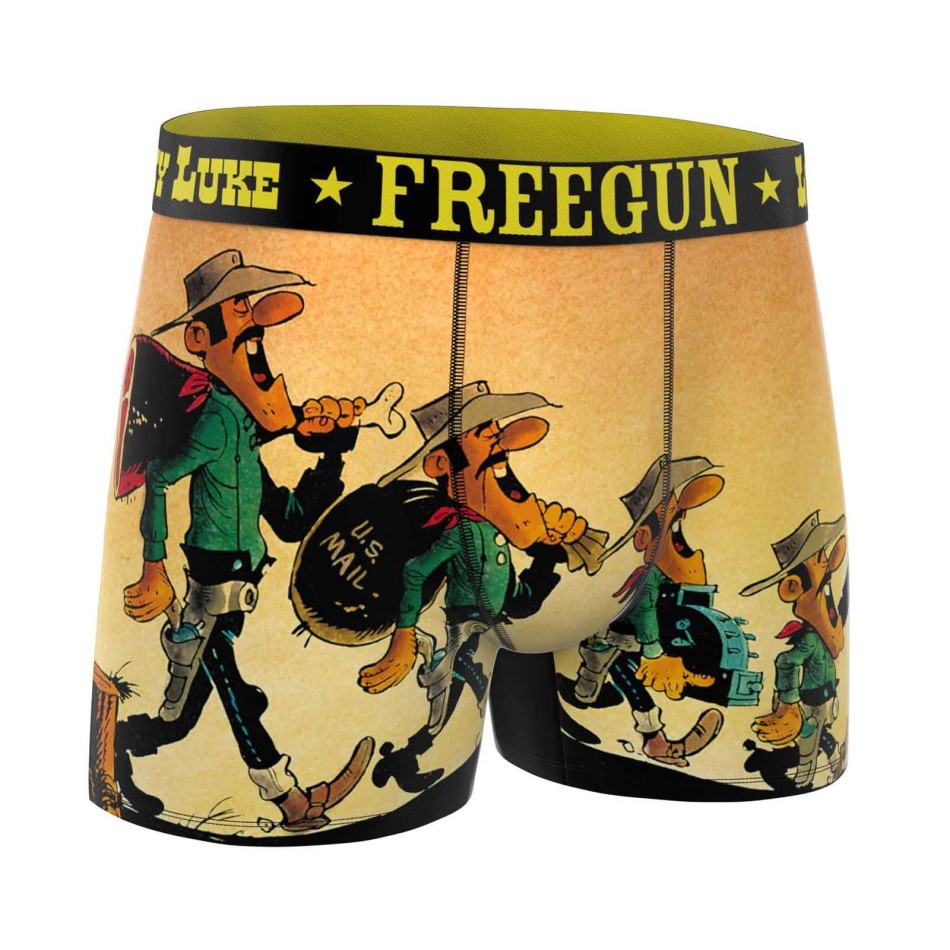 FREEGUN 3-pack boxershorts för pojkar, Lucky Luke, mikrofiber