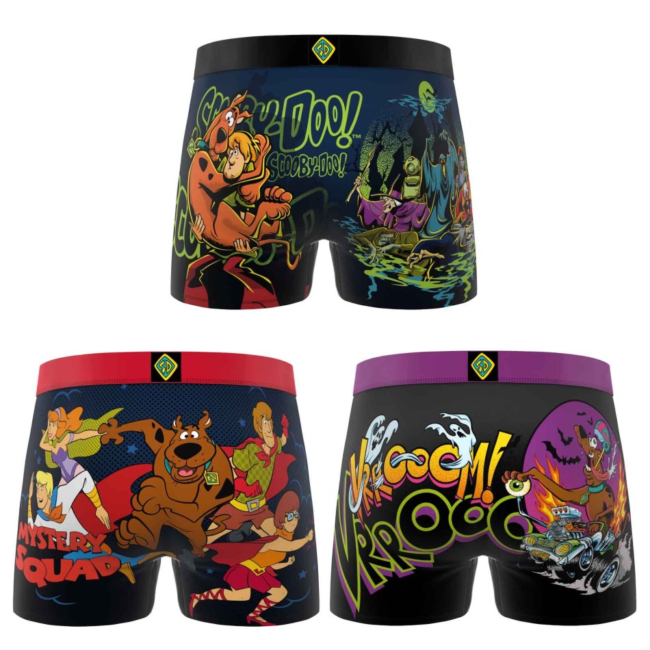 FREEGUN Set of 3 Scooby-Doo Microfibre Boys’ Boxer Shorts
