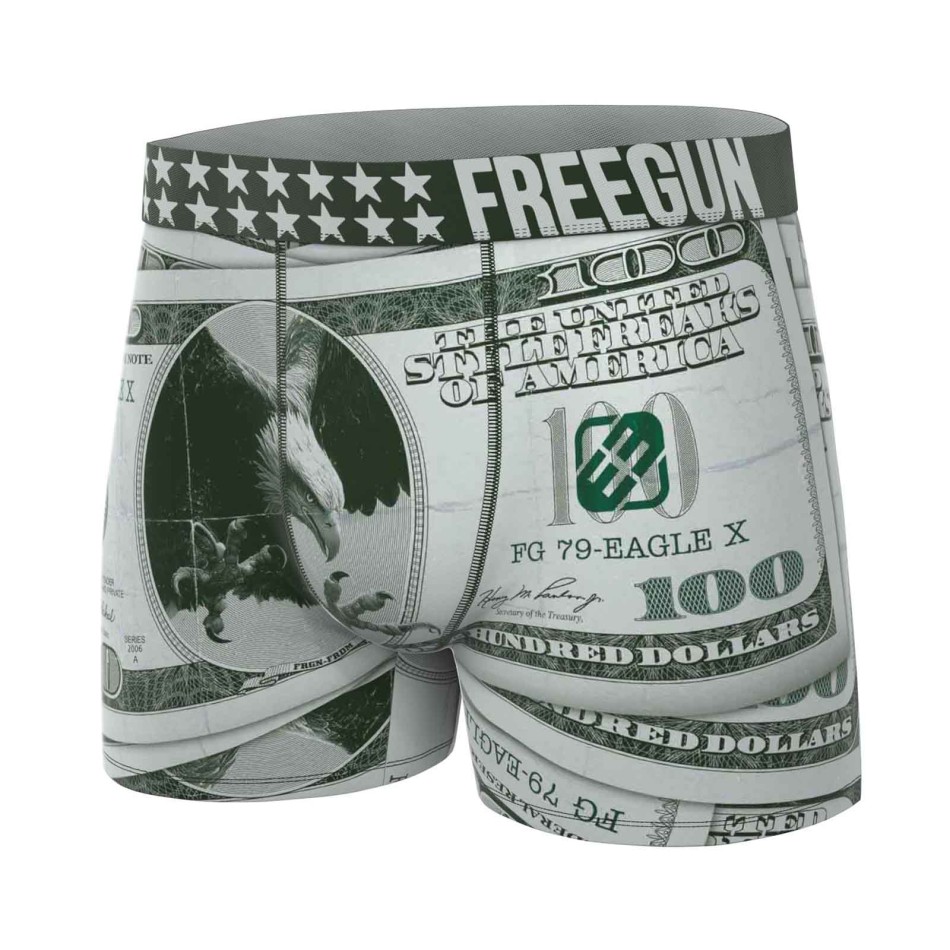 FREEGUN Set di 6 boxer da bambino in microfibra "USA"