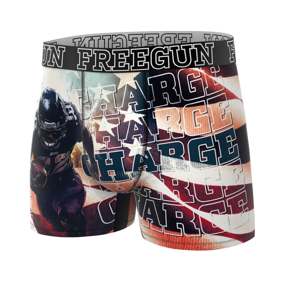 FREEGUN Set di 6 boxer da bambino in microfibra "USA"