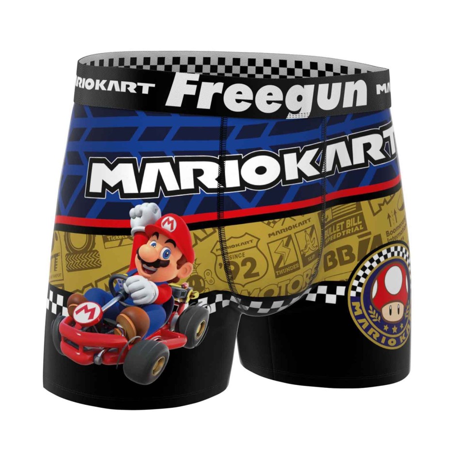 FREEGUN Set di 4 boxer da uomo Mario Kart Racing Team