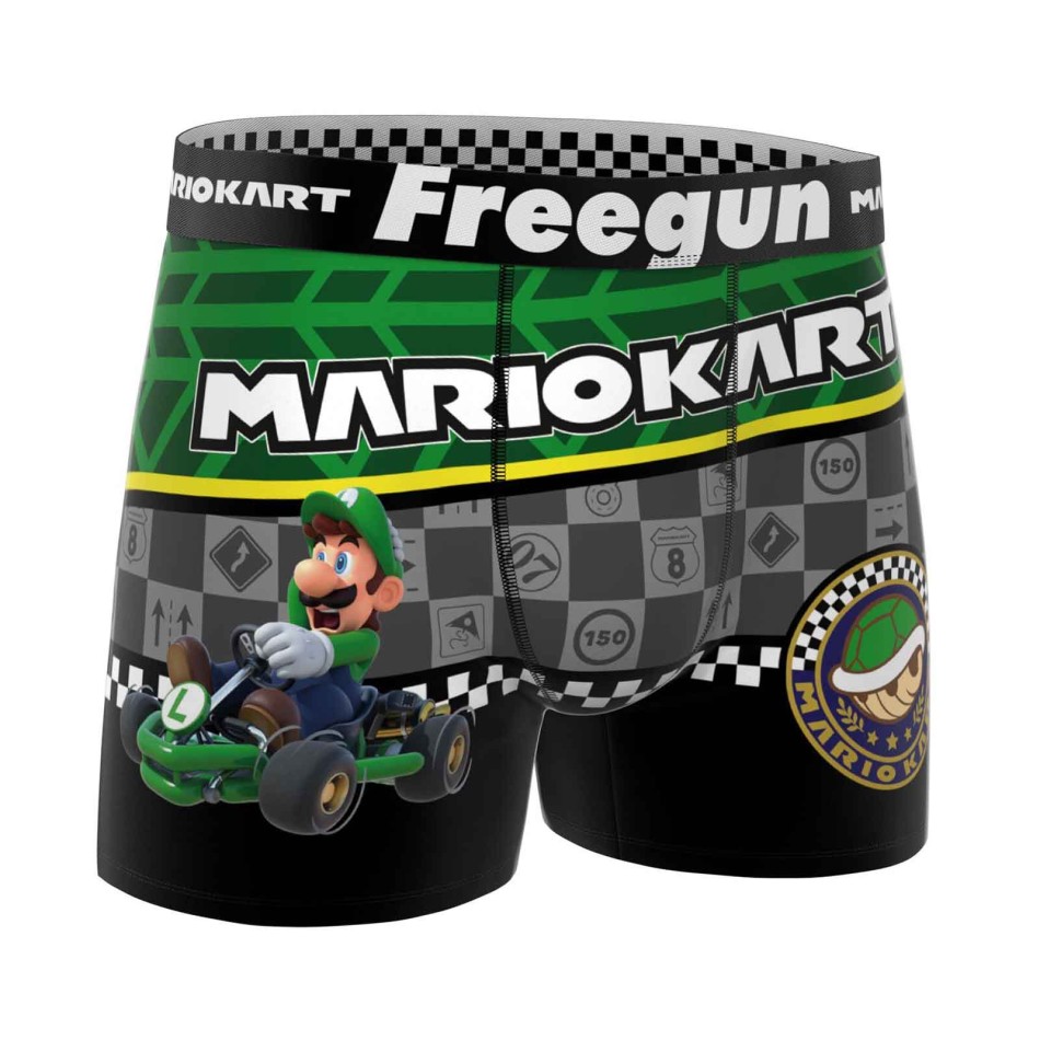 FREEGUN Lot de 4 Boxers Homme Mario Kart Racing Team