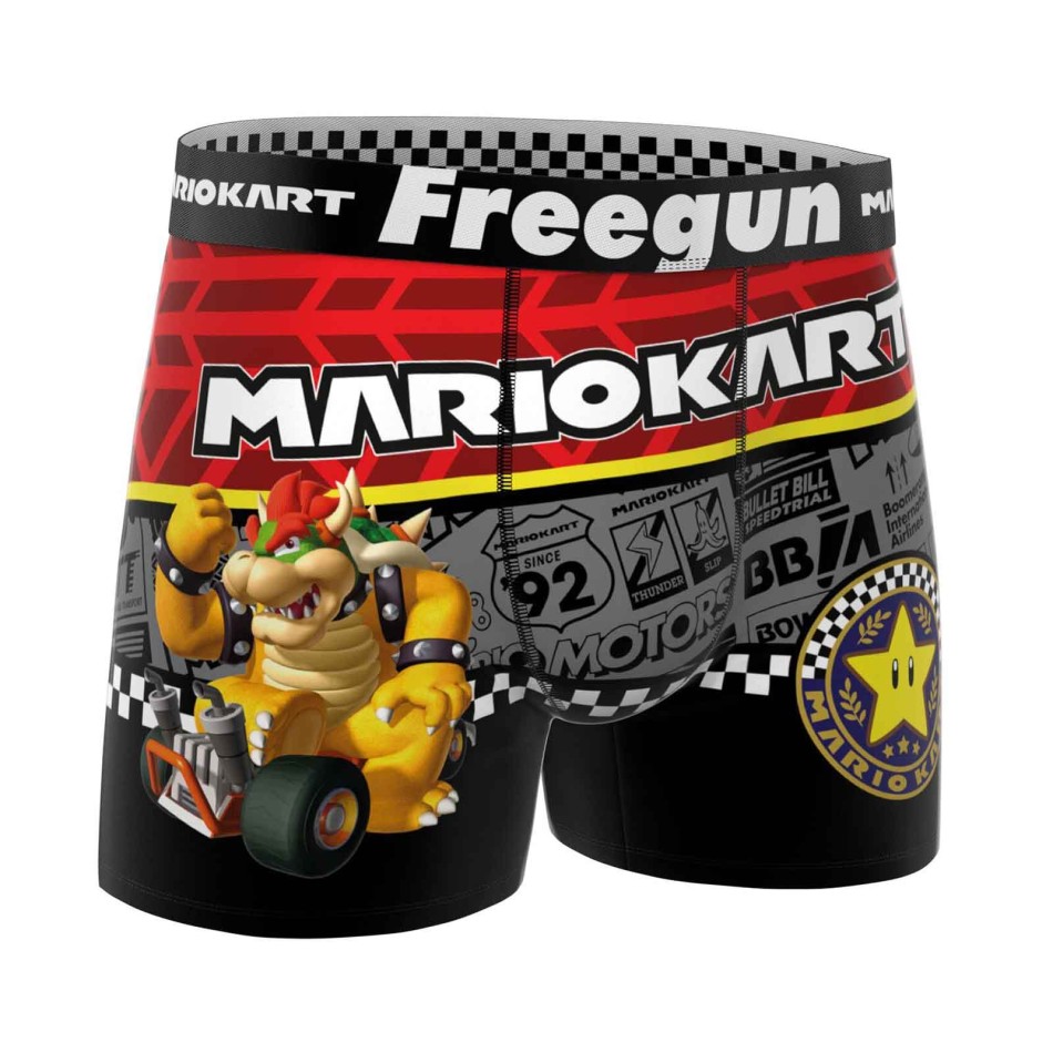 FREEGUN Set van 4 herenboxershorts Mario Kart Racing Team
