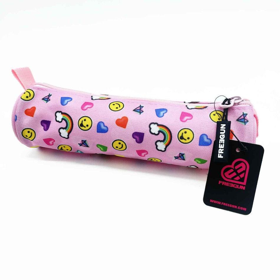 FREEGUN Round Girls' School Pencil Case | Assorted Patterns