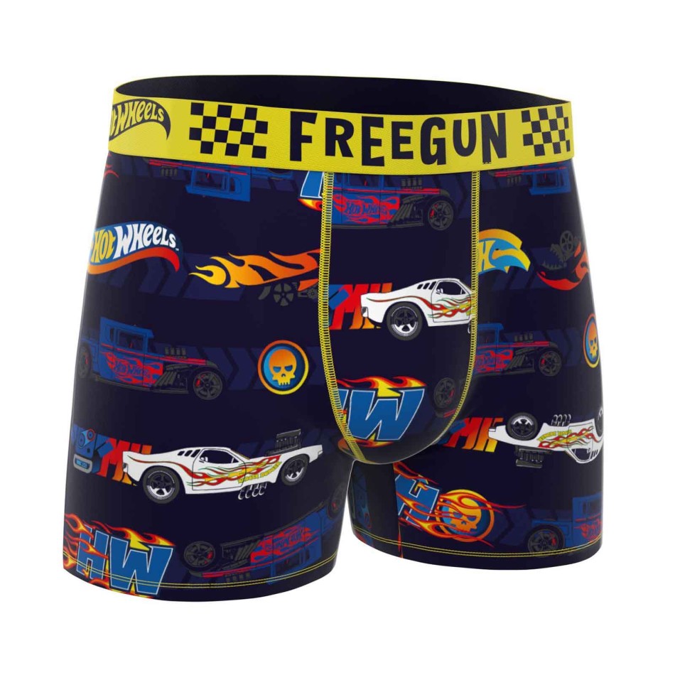 FREEGUN 2-Pack of Hot Wheels Microfiber Boys' Boxer Shorts