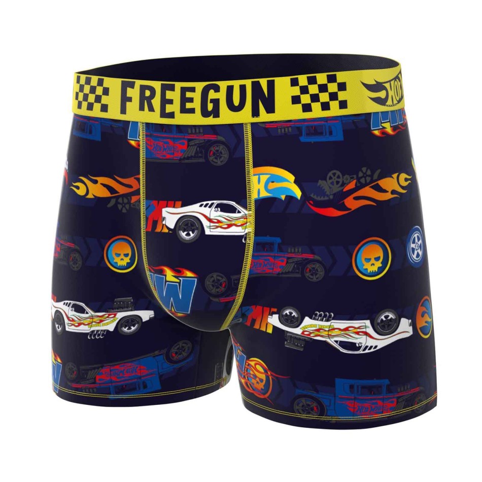 FREEGUN 2-Pack of Hot Wheels Microfiber Boys' Boxer Shorts