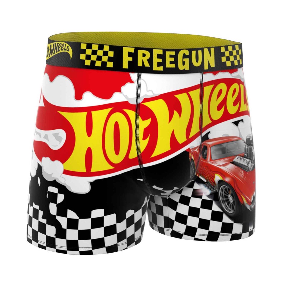 FREEGUN 2-Pack of Hot Wheels Microfiber Boys' Boxer Shorts